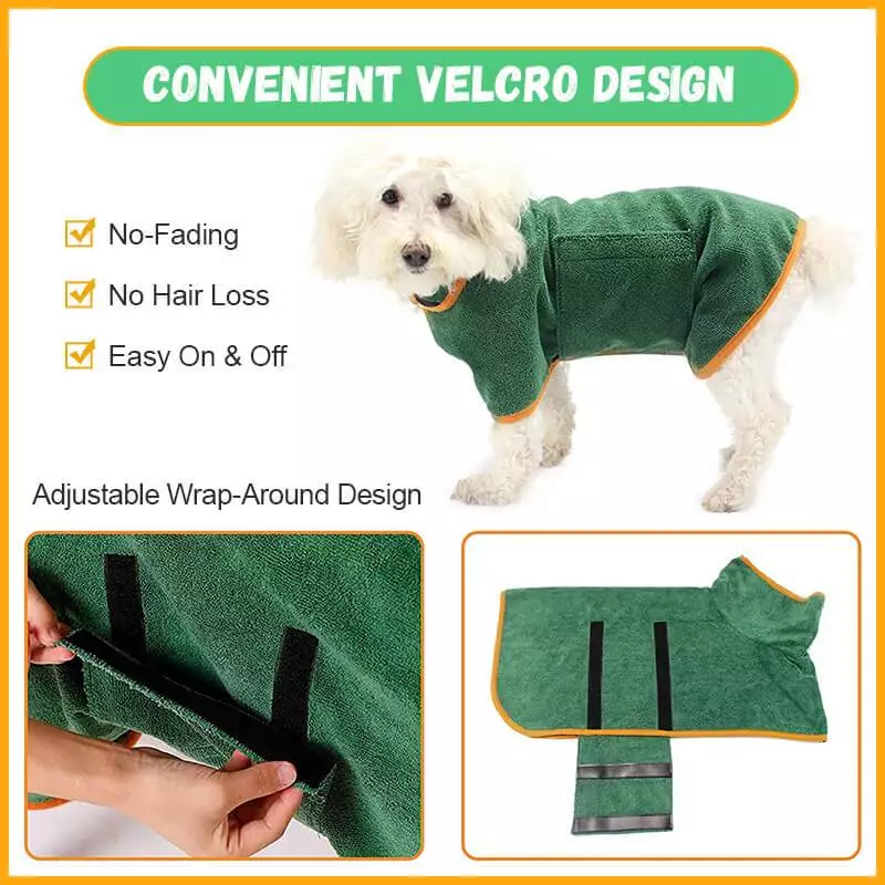 dog bathrobe microfiber